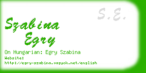 szabina egry business card
